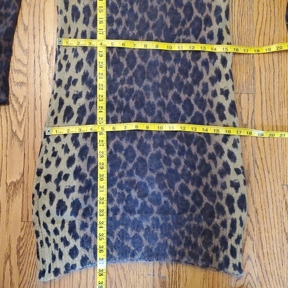 J. CREW LEOPARD WOOL SWEATER DRESS ANIMAL PRINT SIZE SMALL MOBWIFE COSTUME - Picture 12 of 12